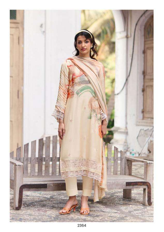 RONAQ SERIES 2363 TO 2366 BY KIMORA DESIGNER DIGITAL PRINTED RESHAM EMBROIDERY WORK COTTON LAWN SUITS ARE AVAILABLE AT WHOLESALE PRICE