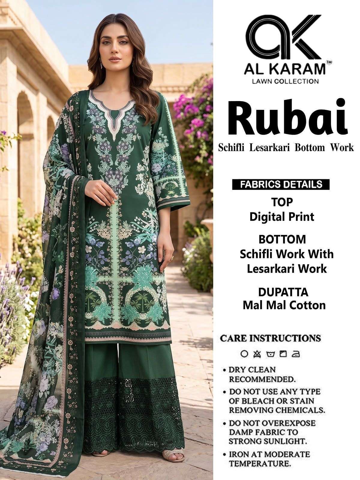 RUBAI SERIES 1001 TO 1005 BY AL KARAM DESIGNER DIGITAL PRINTED COTTON SUITS ARE AVAILABLE AT WHOLESALE PRICE