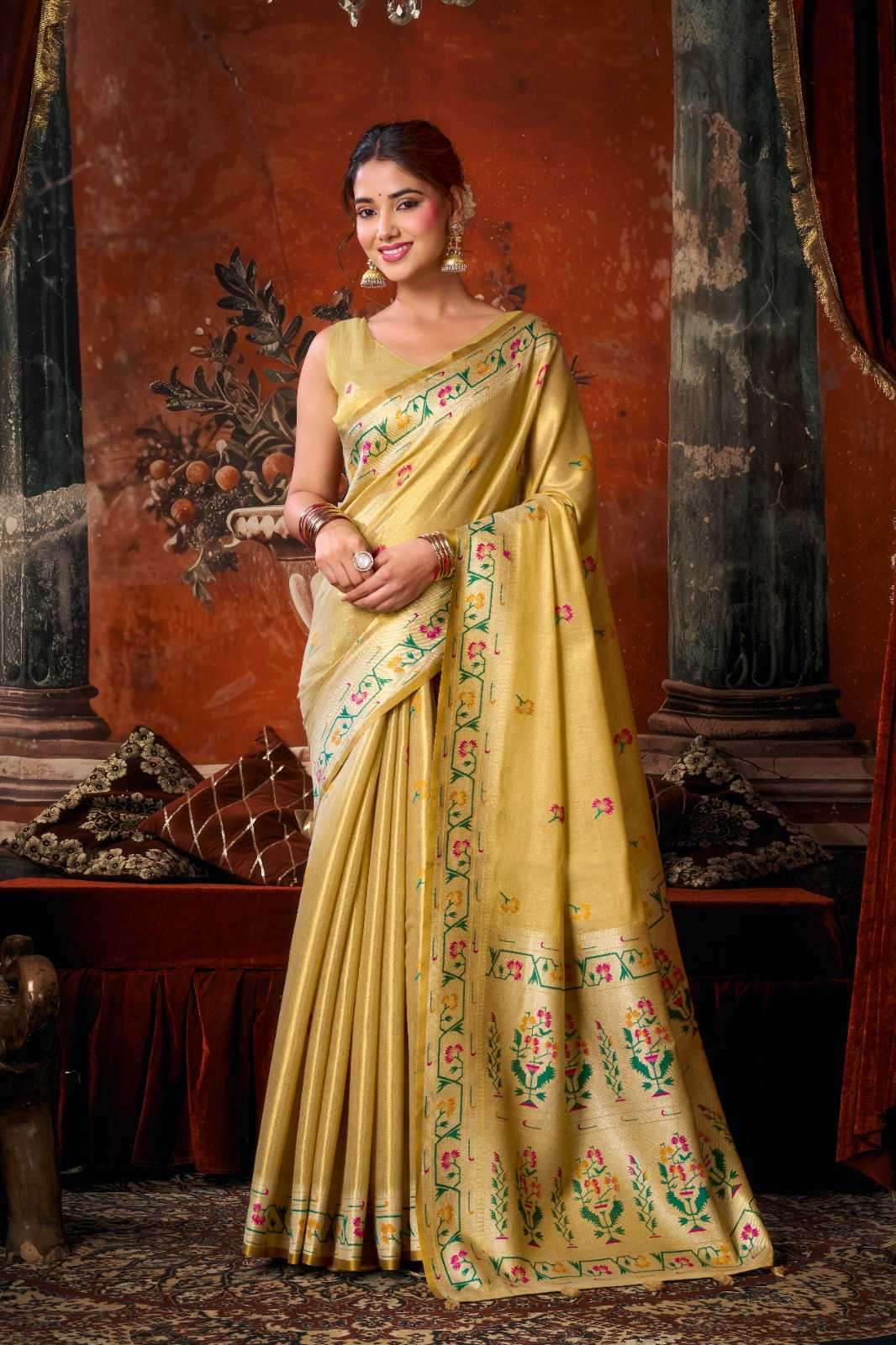 SUHANA SERIES 5101 TO 5106 SAREE BY GOBUNI DESIGNER PREMIUM TISSUE SILK SAREE ARE AVAILABLE AT WHOLESALE PRICE