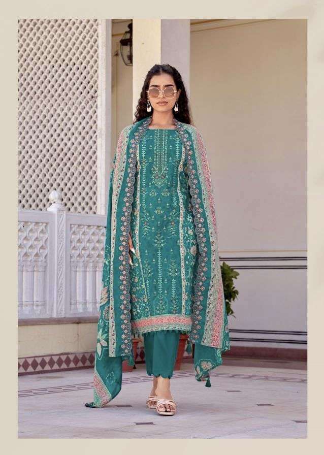 ABU REHAN VOL-2 SERIES 1001 TO 1006 BY RINAZ ARTS DESIGNER PRINTED AND EMBROIDERY WORK LAWN CAMBRIC COTTON SUITS ARE AVAILABLE AT WHOLESALE PRICE 
