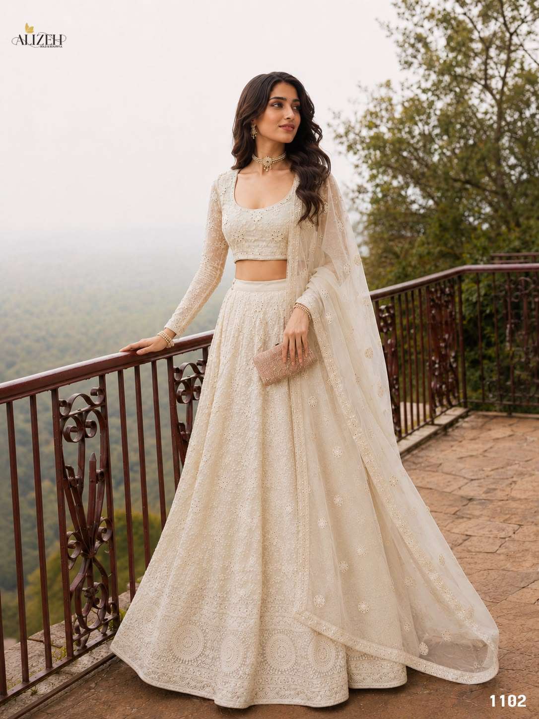 ALIZEH SERIES 1096 TO 1105 DESIGNER HEAVY WORK FANCY LEHENGA ARE AVAILABLE AT WHOLESALE PRICE
