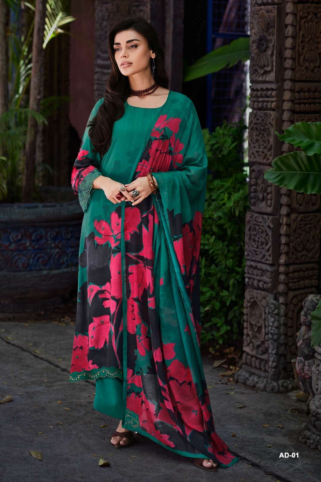 ARCADIA SERIES 01 TO 04 BY VARSHA DESIGNER DIGITAL PRINTED WITH HAND WORK AND EMBROIDERY WORK VISCOSE MUSLIN SUITS ARE AVAILABLE AT WHOLESALE PRICE
