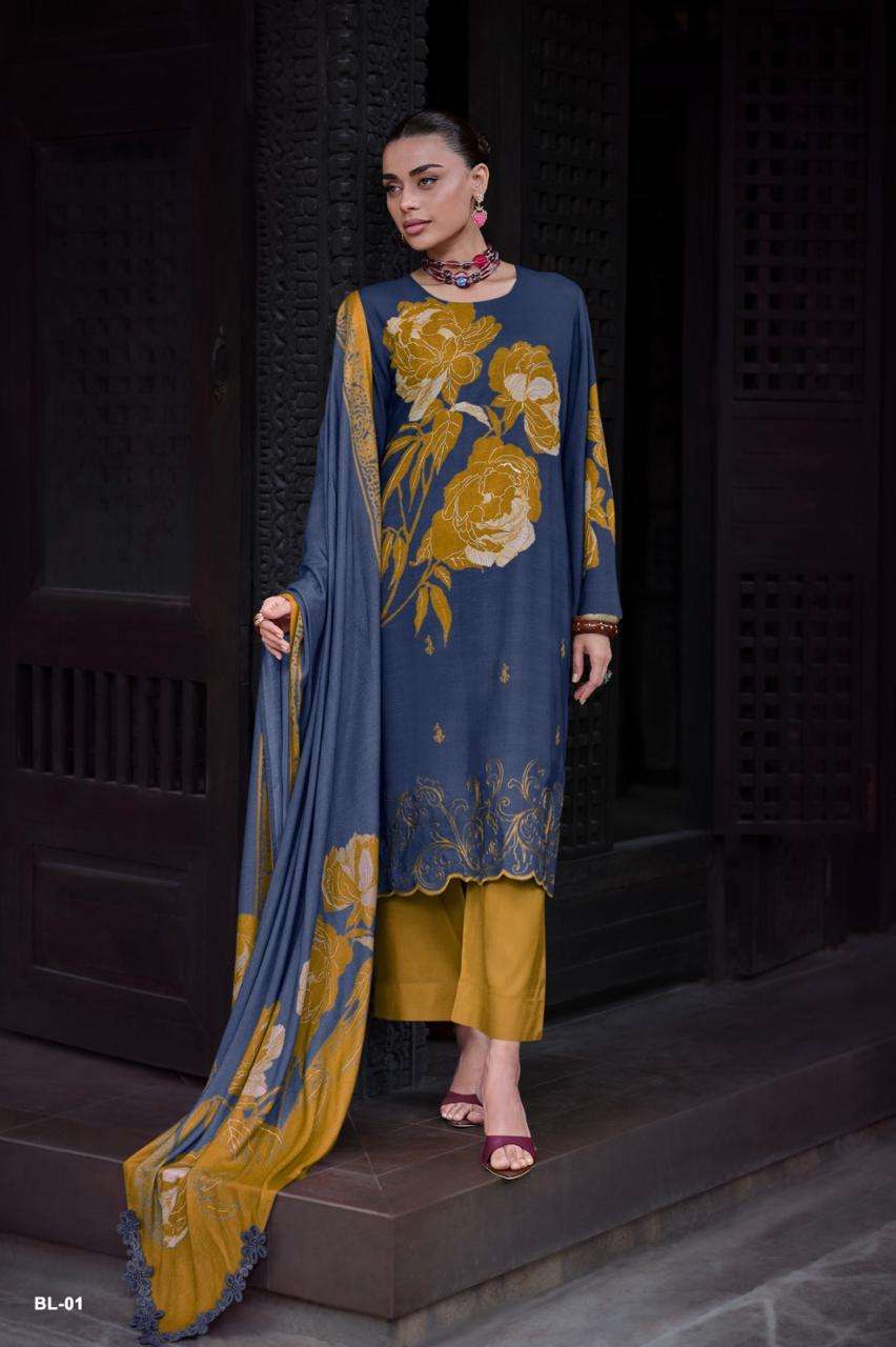 BRYOND LUXURY SERIES 01 TO 04 BY VARSHA DESIGNER DIGITAL PRINTED AND THREAD EMBROIDERY WORK VISCOSE MUSLIN SUITS ARE AVAILABLE AT WHOLESALE PRICE