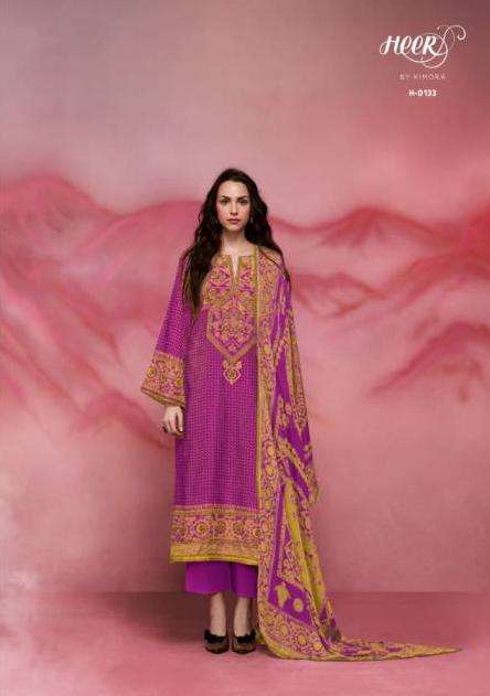 CHAND TARE VOL-2 SERIES 131 TO 136 BY HEER KIMORA DESIGNER DIGITAL PRINTED AND RESHAM EMBROIDERY WORK MUSLIN SUITS ARE AVAILABLE AT WHOLESALE PRICE