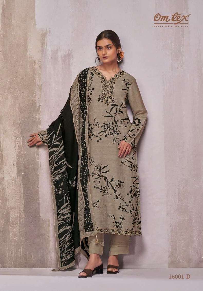 CHIARA SERIES 16001 BY OMTEX DESIGNER DIGITAL PRINT WITH EMBROIDERY PATCH AND LACE HANDWORK RADIANT SILK SUITS ARE AVAILABLE AT WHOLESALE PRICE