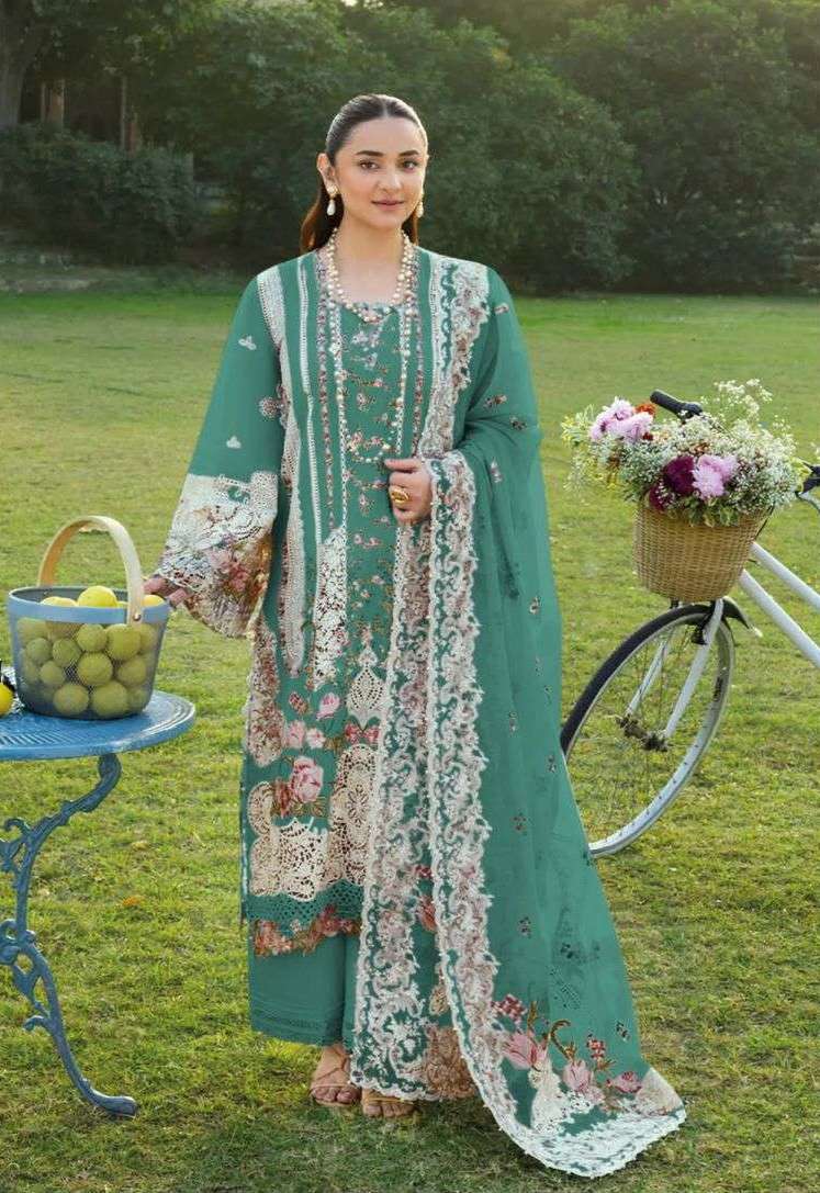 ELAF PREMIUM VOL-3 SERIES 1746 BY DEEPSY DESIGNER SELF EMBROIDERY WORK COTTON SUITS ARE AVAILABLE AT WHOLESALE PRICE