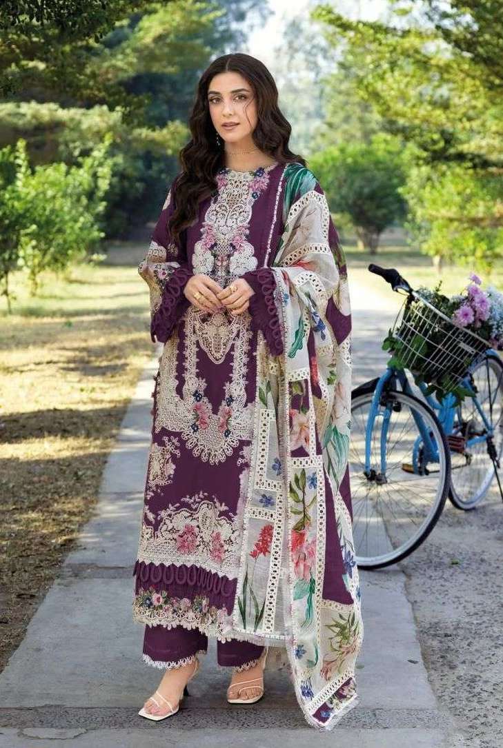 ELAF PREMIUM VOL-8 SERIES 2124 BY DEEPSY DESIGNER SELF EMBROIDERY WORK COTTON SUITS ARE AVAILABLE AT WHOLESALE PRICE