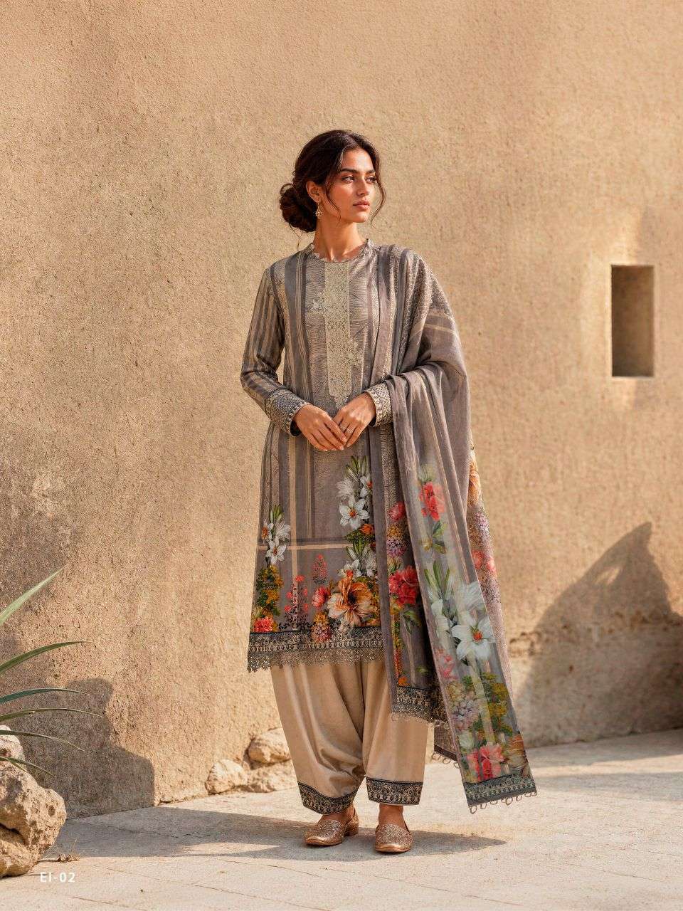 ELAN E ISHQ SERIES 01 TO 04 BY VARSHA DESIGNER DIGITAL PRINTED AND EMBROIDERY WORK VISCOSE MUSLIN SUITS ARE AVAILABLE AT WHOLESALE PRICE