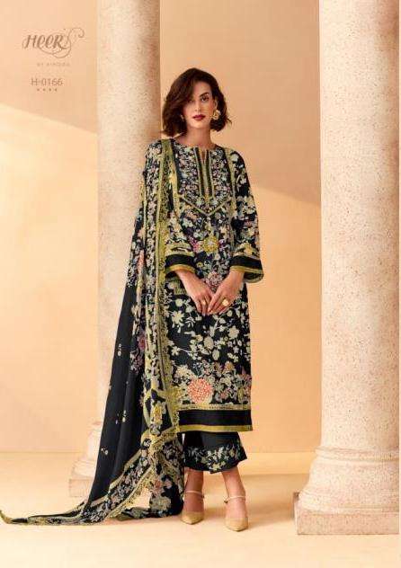 ETERNAL VOL-2 SERIES 161 TO 166 BY HEER KIMORA DESIGNER DIGITAL PRINTED AND RESHAM EMBROIDERY WORK MUSLIN SUITS ARE AVAILABLE AT WHOLESALE PRICE