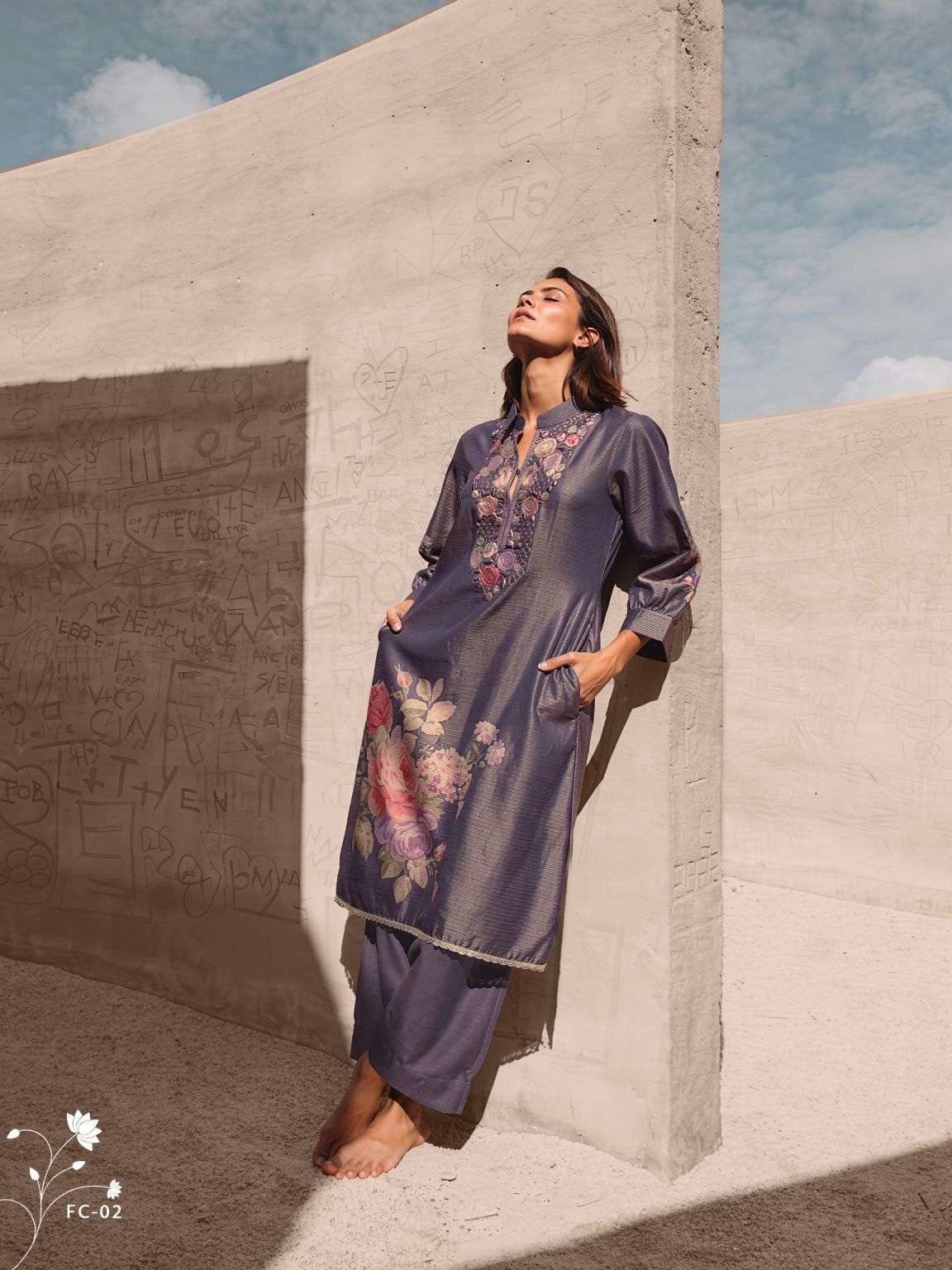 FLORAL CODE SERIES 01 TO 03 BY VARSHA DESIGNER DIGITAL PRINT AND EMBROIDERY WORK VISCOSE SHIMMER SUITS ARE AVAILABLE AT WHOLESALE PRICE