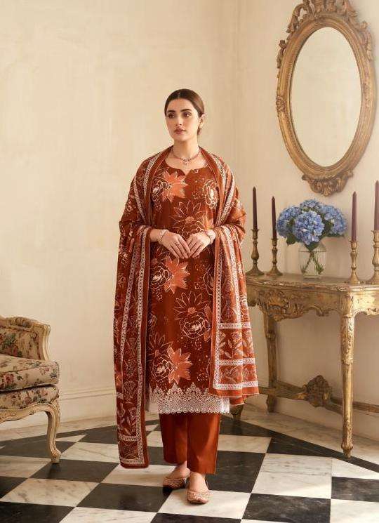 HEER ADVANCE SERIES 105 BY RADHIKA AZARA DESIGNER PRINTED AND EMBROIDERY WORK JAM COTTON SUITS ARE AVAILABLE AT WHOLESALE PRICE