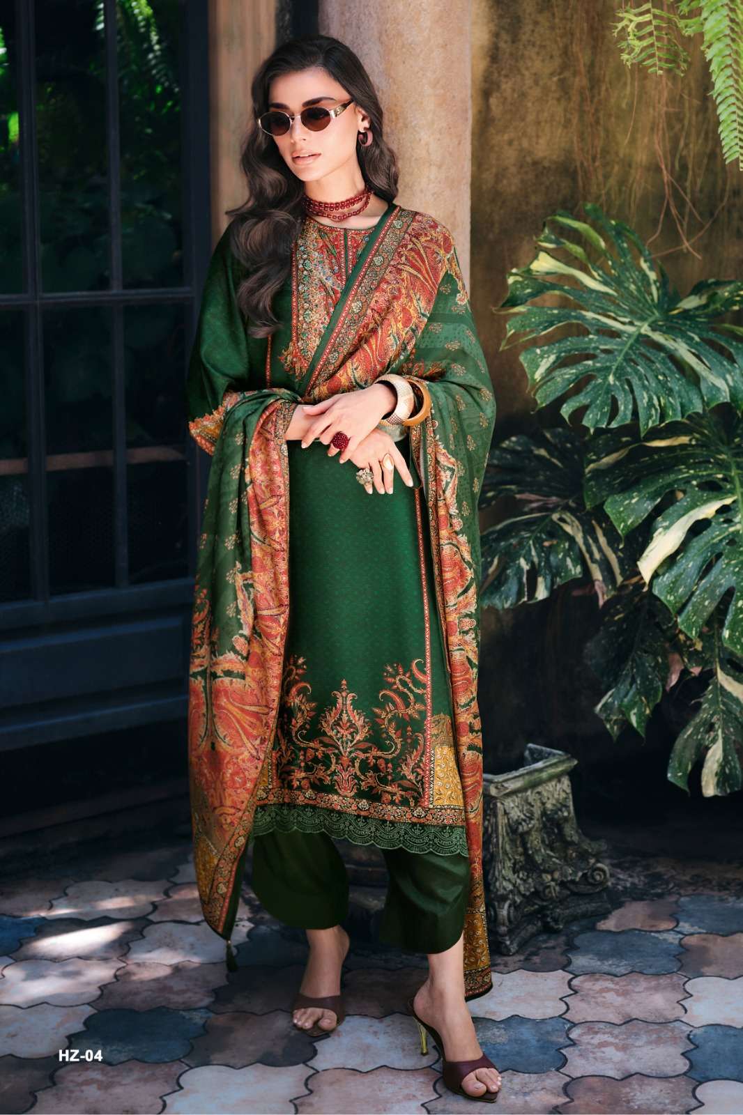HERIZ SERIES 01 TO 04 BY VARSHA DESIGNER DIGITAL PRINTED AND HAND WORK VISCOSE SILK SUITS ARE AVAILABLE AT WHOLESALE PRICE