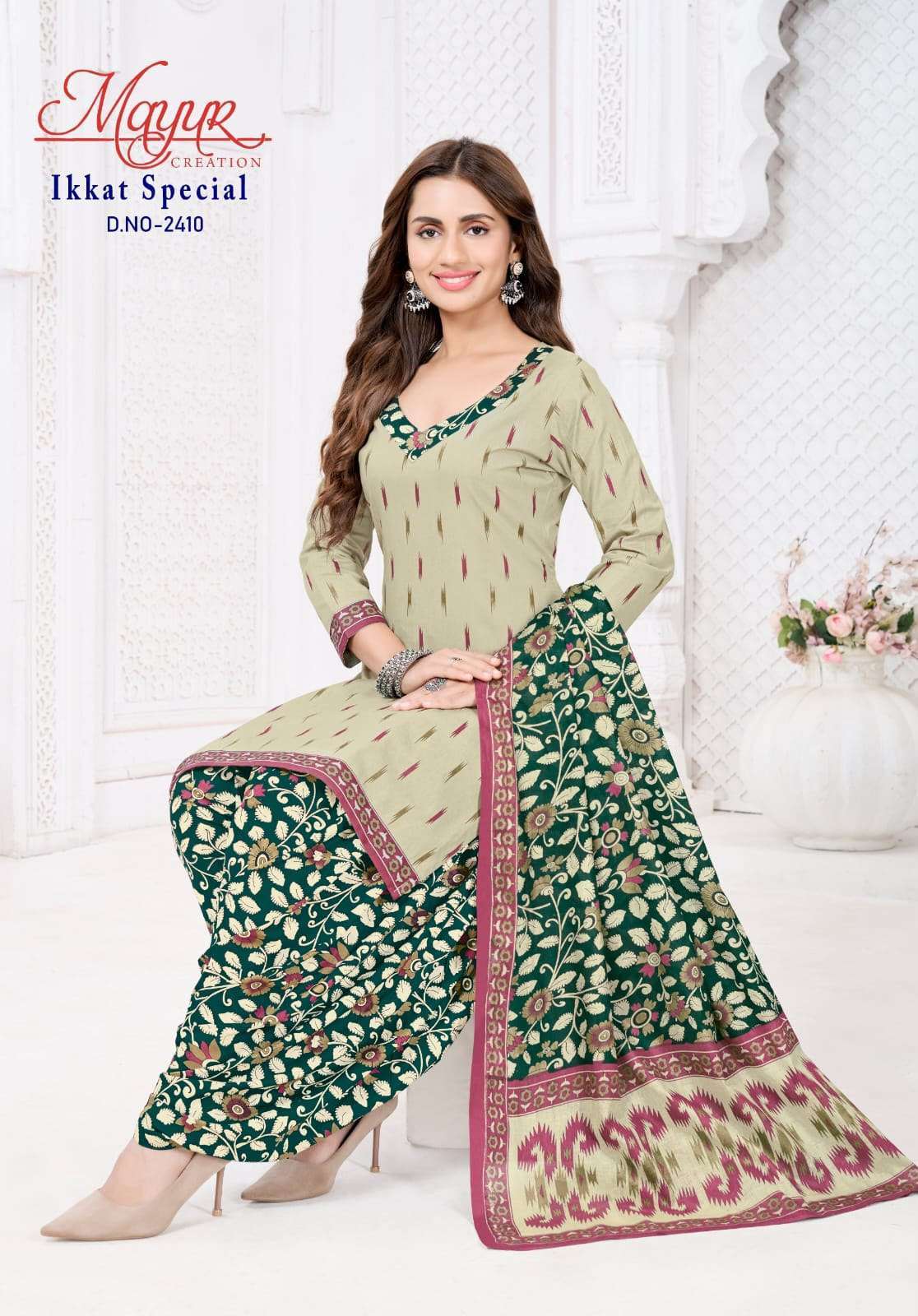 IKKAT SPECIAL VOL-24 SERIES 2401 TO 2410 BY MAYUR DESIGNER PRINTED COTTON SUITS ARE AVAILABLE AT WHOLESALE PRICE