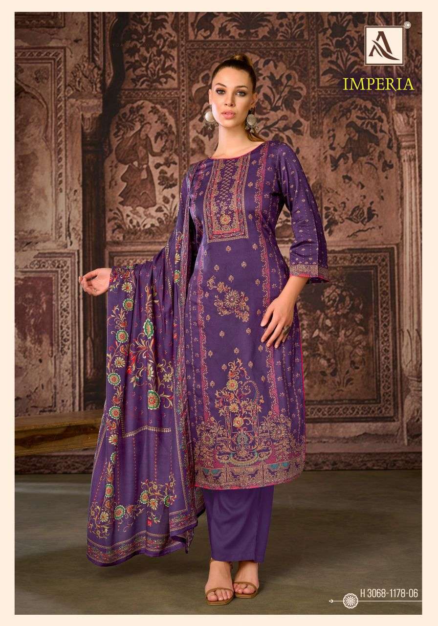 IMPERIA SERIES 3068 BY ALOK SUITS DESIGNER DISCHARGE PRINT AND HAND WORK VISCOSE ZAM SUITS ARE AVAILABLE AT WHOLESALE PRICE 