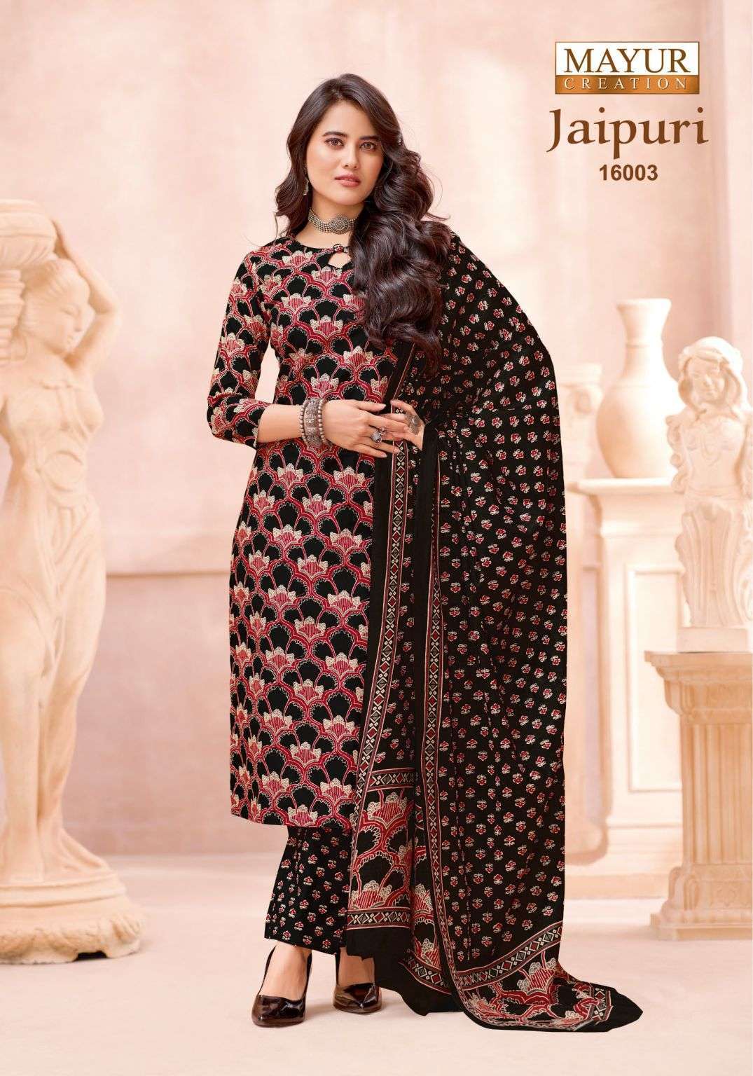 JAIPURI VOL-16 SERIES 16001 TO 16010 BY MAYUR DESIGNER PRINTED COTTON SUITS ARE AVAILABLE AT WHOLESALE PRICE