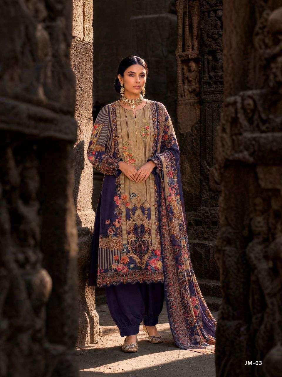 JASHN E MOHABBAT SERIES 01 TO 04 BY VARSHA DESIGNER DIGITAL PRINTED AND EMBROIDERY PATCH WORK VISCOSE MUSLIN SUITS ARE AVAILABLE AT WHOLESALE PRICE 