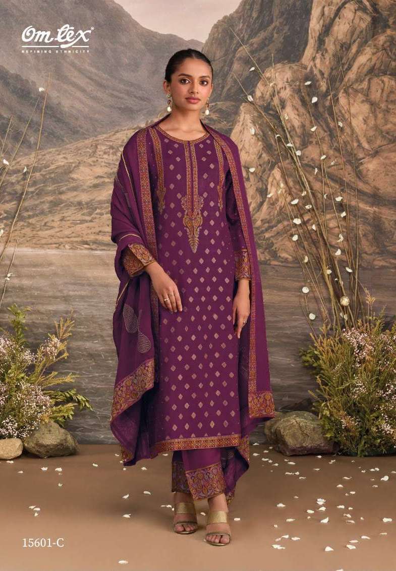 JIMENA SERIES 15601 BY OMTEX DESIGNER DIGITAL PRINTED SILK JACQUARD SUITS ARE AVAILABLE AT WHOLESALE PRICE