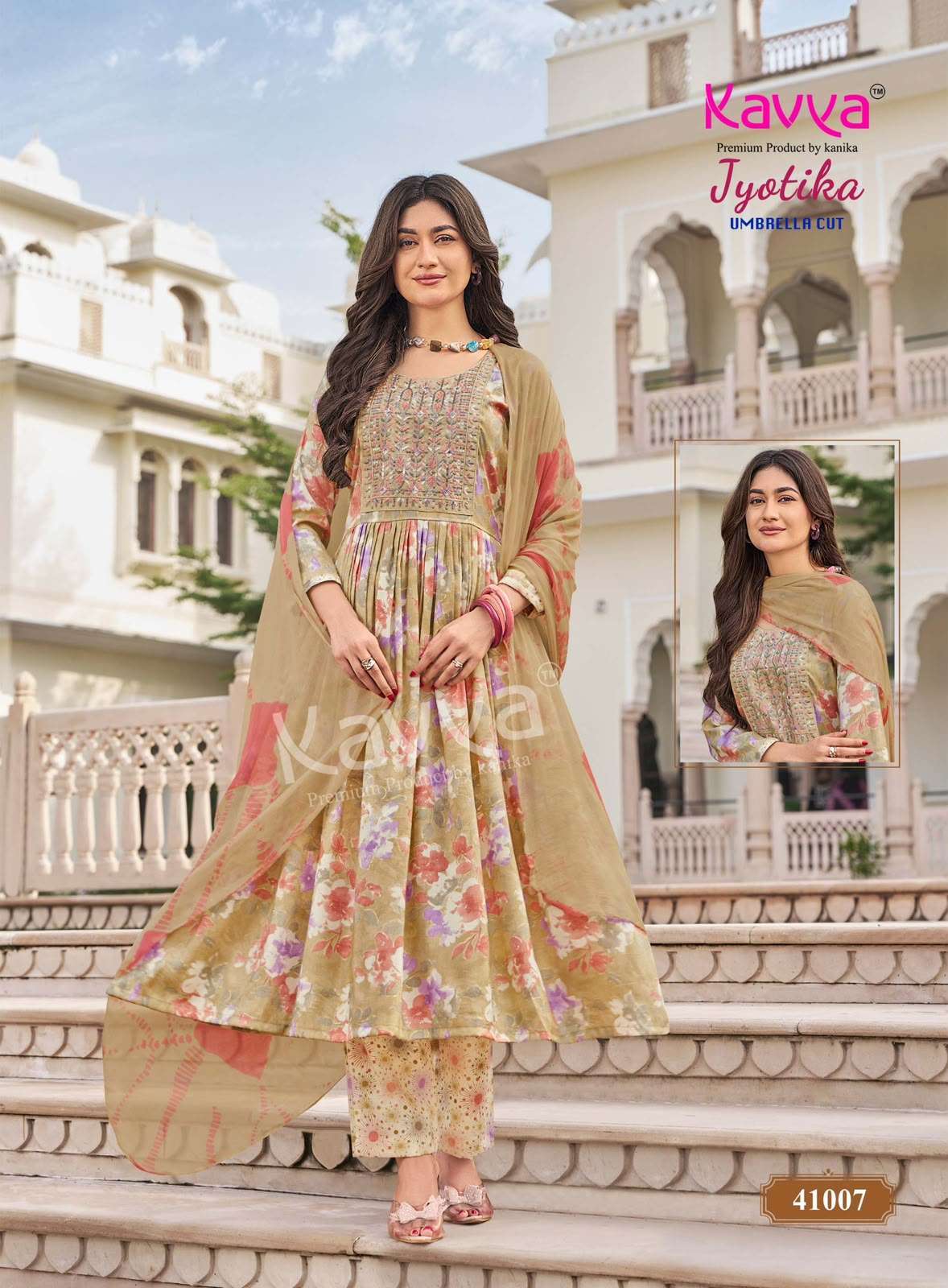 JYOTIKA VOL-41 SERIES 41001 TO 41010 BY KAVYA DESIGNER PRINTED CAPSULE KURTI WITH BOTTOM AND DUPATTA ARE AVAILABLE AT WHOLESALE PRICE