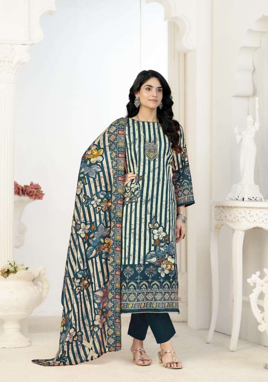 KAYKA SERIES 1237 BY RADHIKA AZARA DESIGNER PRINTED AND HAND WORK ZAM COTTON SUITS ARE AVAILABLE AT WHOLESALE PRICE
