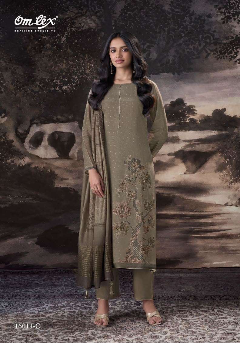  LAYLANI SERIES 16011 BY OMTEX DESIGNER DIGITAL PRINT AND HAND WORK MUSLIN SUITS ARE AVAILABLE AT WHOLESALE PRICE 