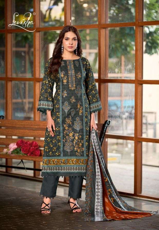 MADHUBALA VOL-20 SERIES 2013 TO 2020 BY LEVISHA DESIGNER CAMBRIC LAWN COTTON PRINTED AND WORK SUITS ARE AVAILABLE AT WHOLESALE PRICE