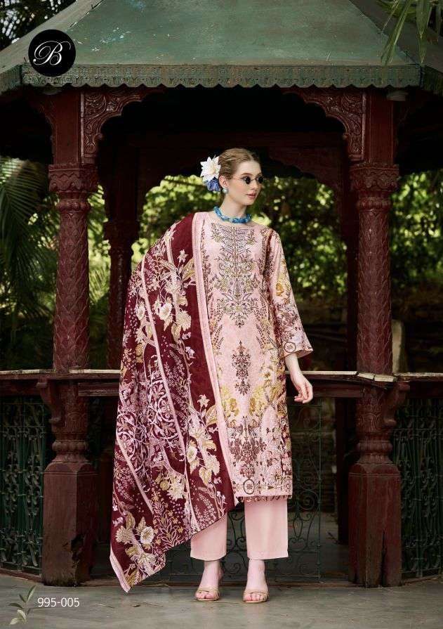 NAIRA VOL-153 SERIES 995 BY BELLIZA DESIGNER PRINTED AND WORK COTTON SUITS ARE AVAILABLE AT WHOLESALE PRICE