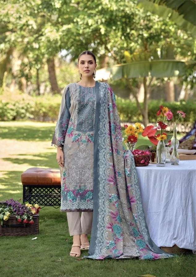 NAYRA VOL-40 SERIES 1001 TO 1008 BY RINAZ ARTS DESIGNER DIGITAL PRINTED AND EMBROIDERY WORK COTTON SUITS ARE AVAILABLE AT WHOLESALE PRICE 