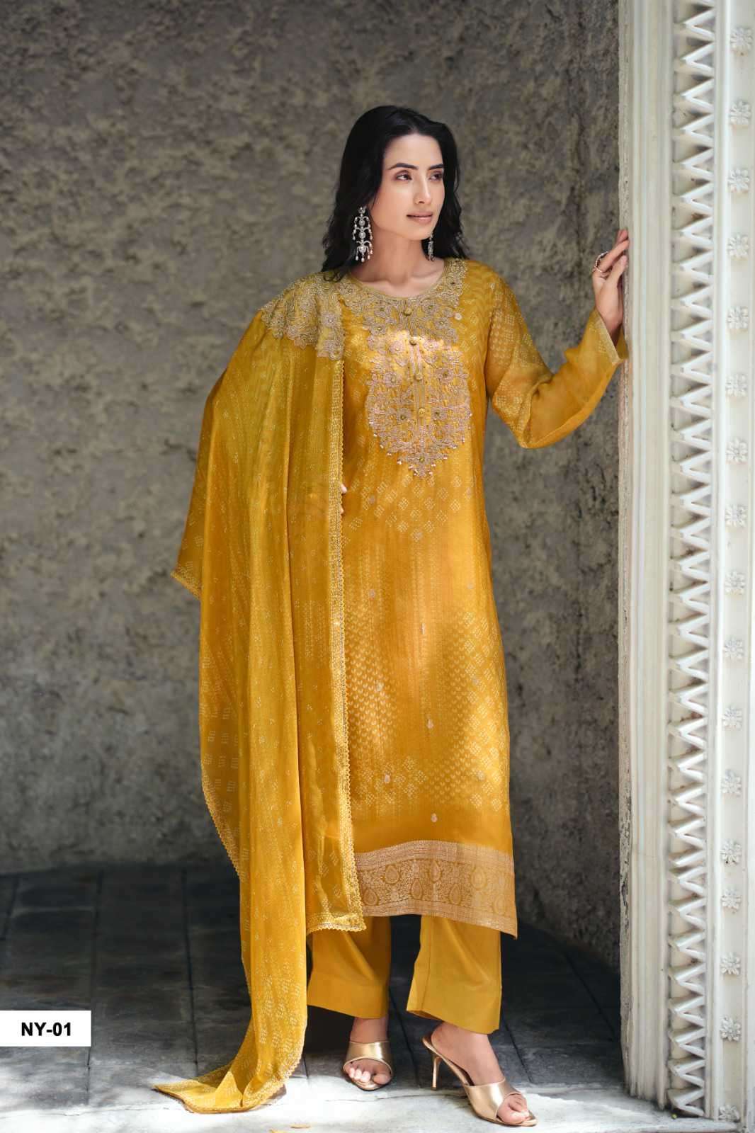 NEELAYA SERIES 01 TO 02 BY VARSHA DESIGNER DIGITAL PRINTED AND EMBROIDERY WORK VISCOSE ORGANZA WOVEN SUITS ARE AVAILABLE AT WHOLESALE PRICE
