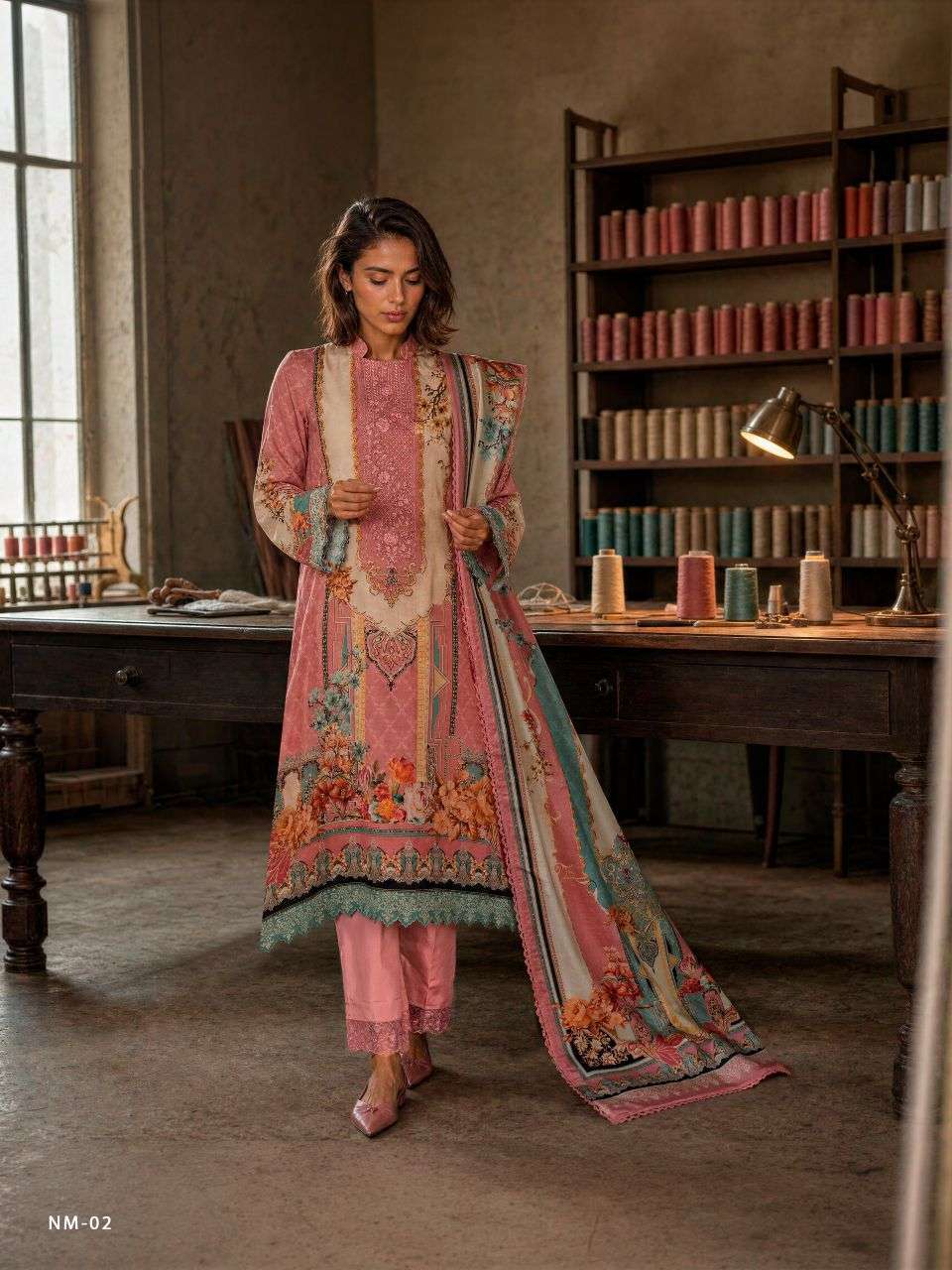 NOOR E MOHABBAT SERIES 01 TO 03 BY VARSHA DESIGNER DIGITAL PRINTED AND EMBROIDERY WORK VISCOSE MUSLIN SUITS ARE AVAILABLE AT WHOLESALE PRICE 