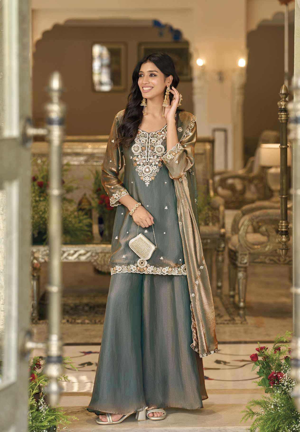 NOORANI SERIES 2521 TO 2523 BY EBA DESIGNER BEADS WORK FANDY SATIN SUITS ARE AVAILABLE AT WHOLESALE PRICE 