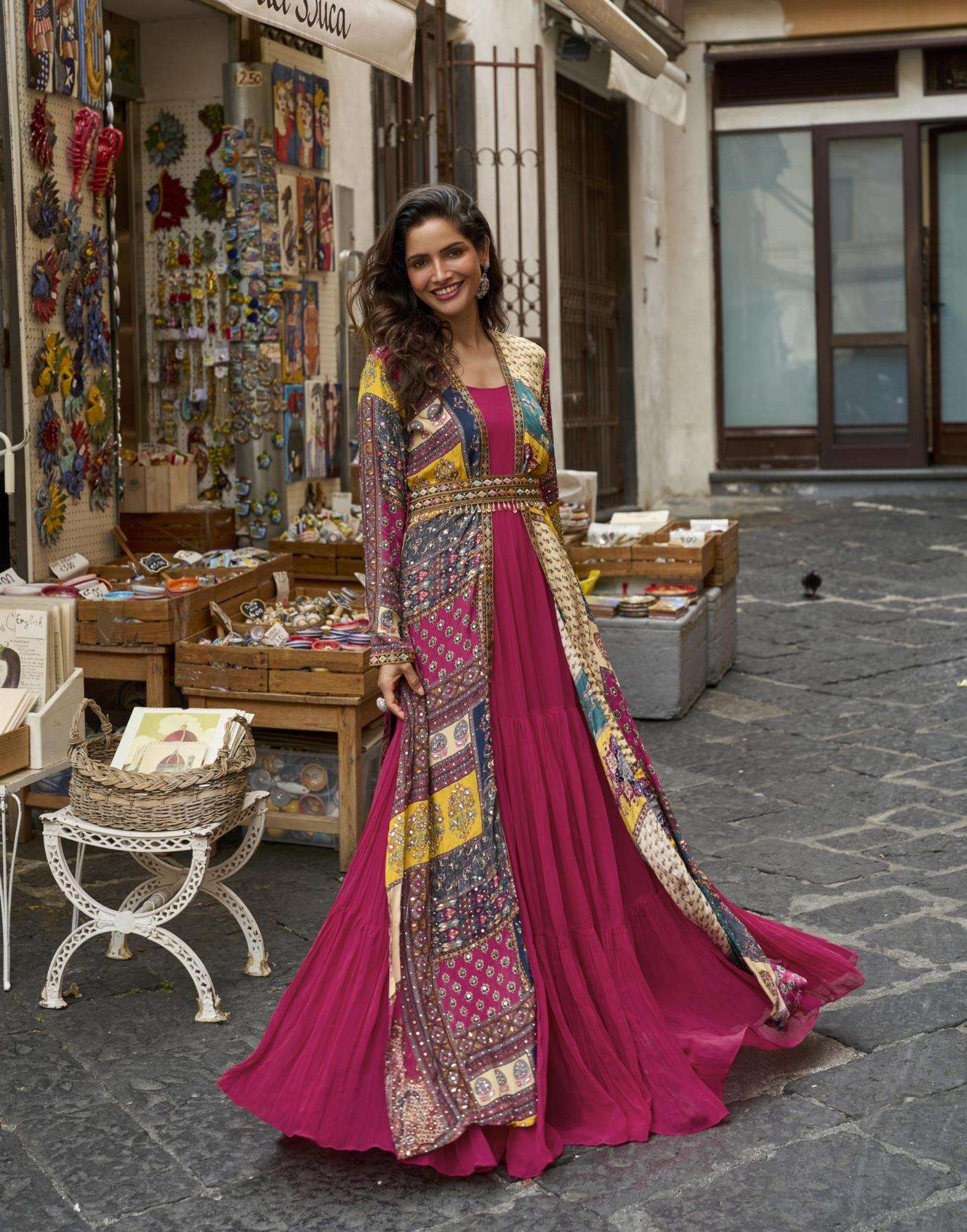 PAKHI SERIES 20034 TO 20035 BY SAYURI DESIGNER DIGITAL PRINTED AND WORK CREPE SILK READYMADE COLLECTION ARE AVAILABLE AT WHOLESALE PRICE
