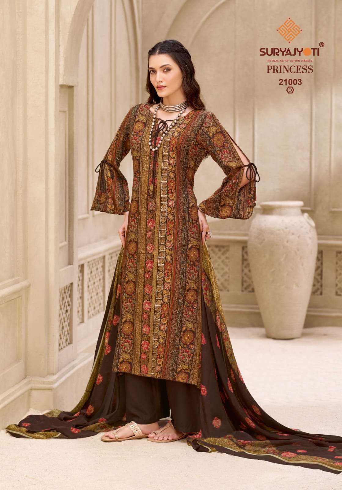 PRINCESS VOL-21 SERIES 21001 TO 21010 BY SURYAJYOTI DESIGNER WITH PRINTED RAYON SUITS ARE AVAILABLE AT WHOLESALE PRICE