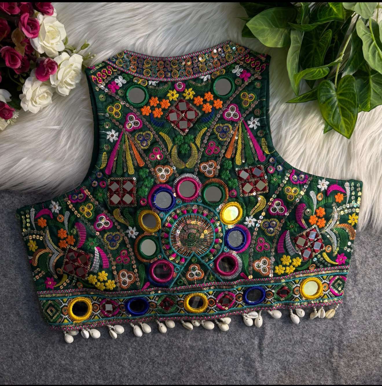 READYMADE BLOUSE SERIES 472 DESIGNER MIRROR AND HAND WORK KUTCHI WORK ITALIAN SILK NAVRATRI SPECILA READYMADE BLOUSE ARE AVAILABLE AT WHOLESALE PRICE