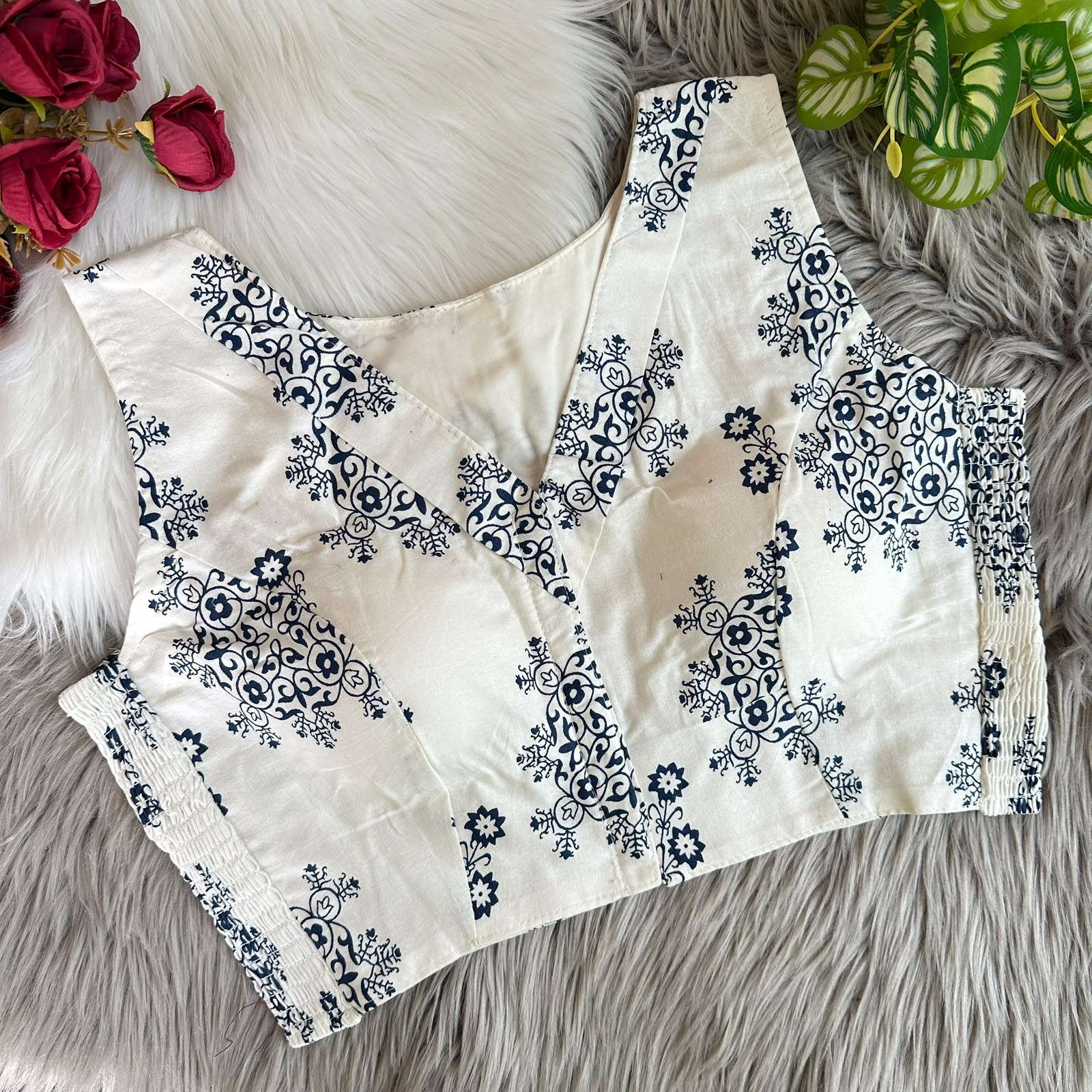 READYMADE BLOUSE SERIES 472 DESIGNER PRINTED FLEX FIT KHADI COTTON READYMADE BLOUSE ARE AVAILABLE AT WHOLESALE PRICE