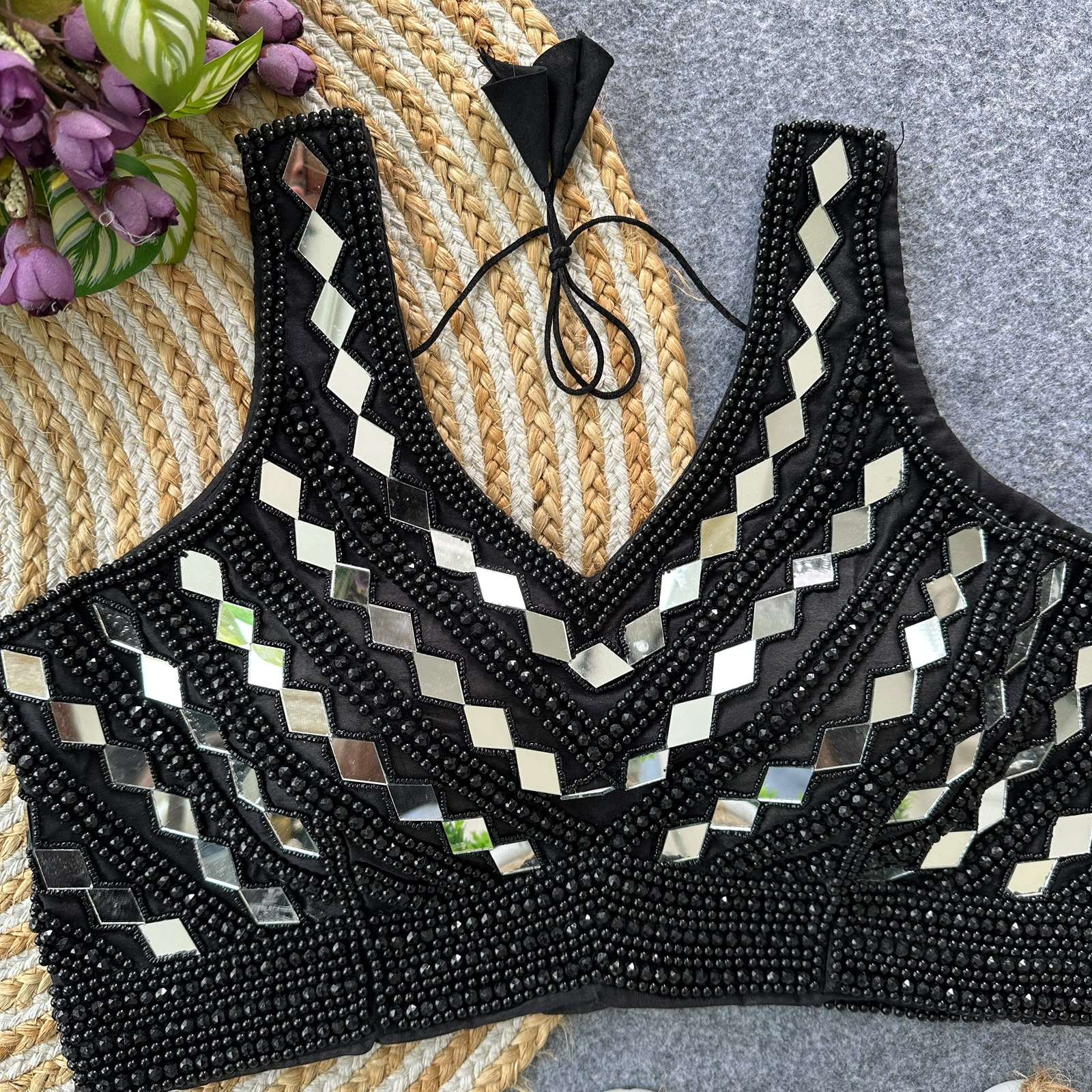 READYMADE BLOUSE SERIES 474 DESIGNER PEARK AND REAL MIRROR WORK HEAVY SILK PARTY WEAR READYMADE BLOUSE ARE AVAILABLE AT WHOLESALE PRICE