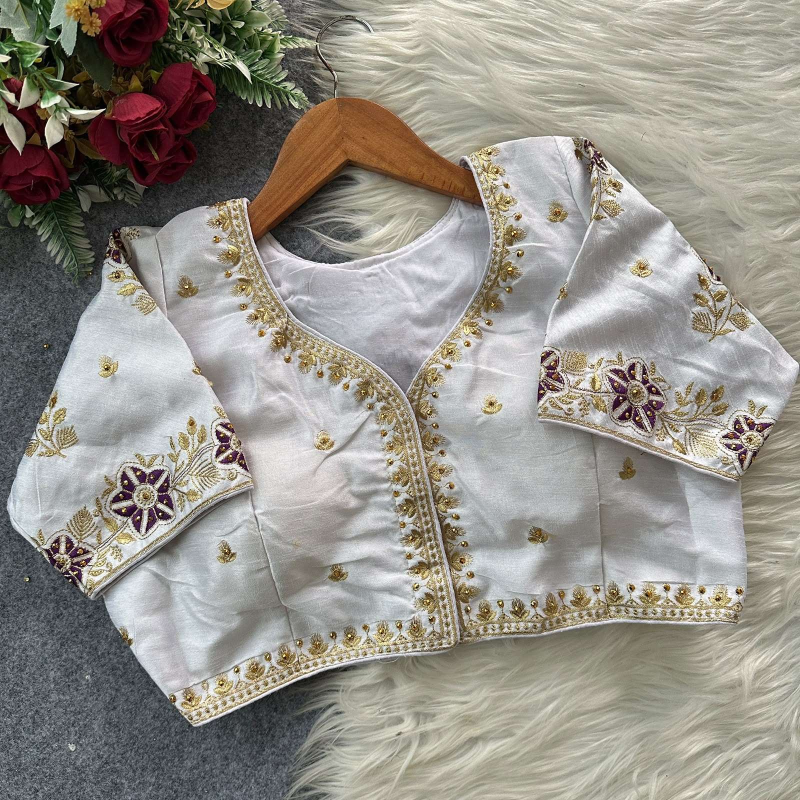 READYMADE BLOUSE SERIES 476 DESIGNER EMBROIDERY WORK PARTY WEAR BRIDAL WEAR SILK READYMADE BLOUSE ARE AVAILABLE AT WHOLESALE PRICE