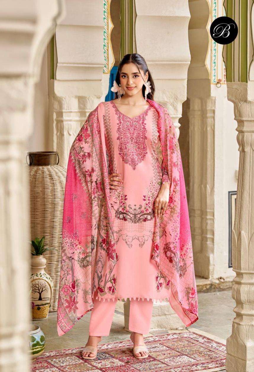 RIWAYAT VOL-19 SERIES 994 BY BELLIZA DESIGNER DIGITAL PRINTED AND EMBROIDERY WORK VISCOSE RAYON SUITS ARE AVAILABLE AT WHOLESALE PRICE