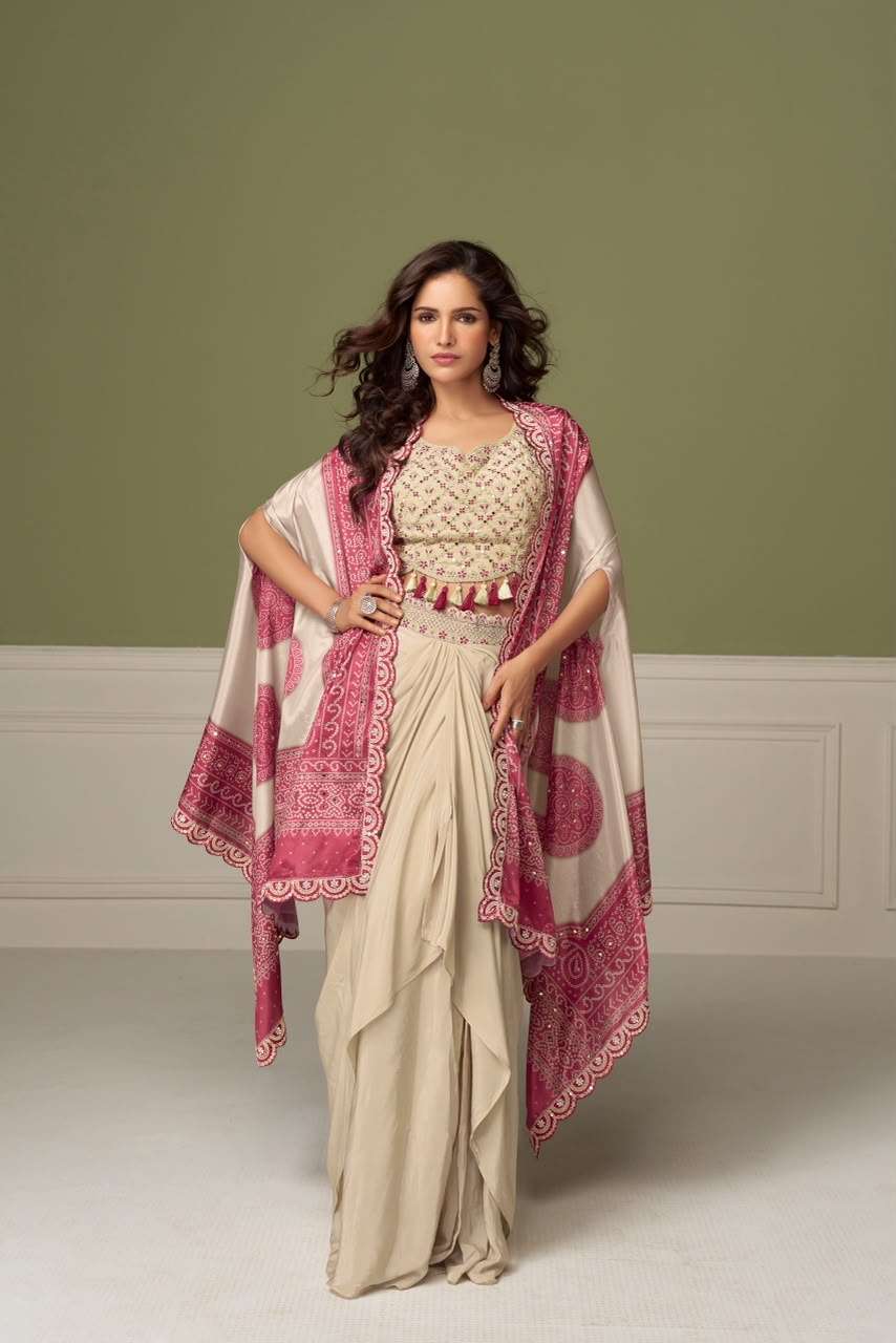 RUHI SERIES 7674 BY GULKAYRA DESIGNER EMBROIDERY WORK CHINON READYMADE COLLECTION ARE AVAILABLE AT WHOLESALE PRICE