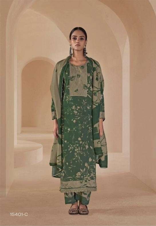 SHAHIRA SERIES 15401 BY OMTEX DESIGNER DIGITAL PRINTED AND EMBROIDERY WORK MUSLIN SILK SUIT ARE AVAILABLE AT WHOLESALE PRICE 