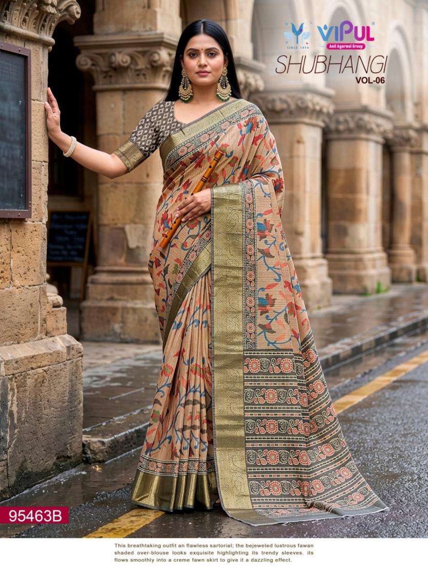 SHUBHANGI VOL-6 SERIES 95463 BY VIPUL DESIGNER SOFT SILK SAREE ARE AVAILABLE AT WHOLESALE PRICE