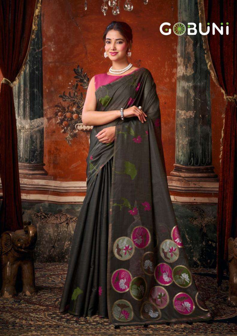 SRIDEVI SERIES 5001 TO 5006 SAREE BY GOBUNI DESIGNER TEXTURE AND JHALAR COTTON SAREE ARE AVAILABLE AT WHOLESALE PRICE