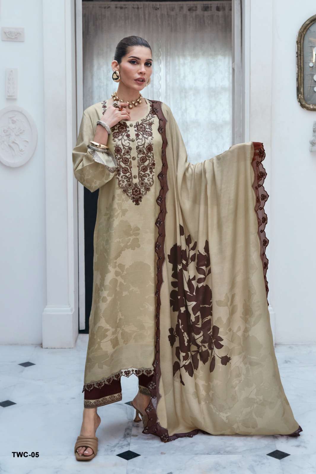 THE WOW COLLECTION SERIES 01 TO 04 BY VARSHA DESIGNER DIGITAL PRINTED AND EMBROIDERY WORK VISCOSE MUSLIN SUITS ARE AVAILABLE AT WHOLESALE PRICE