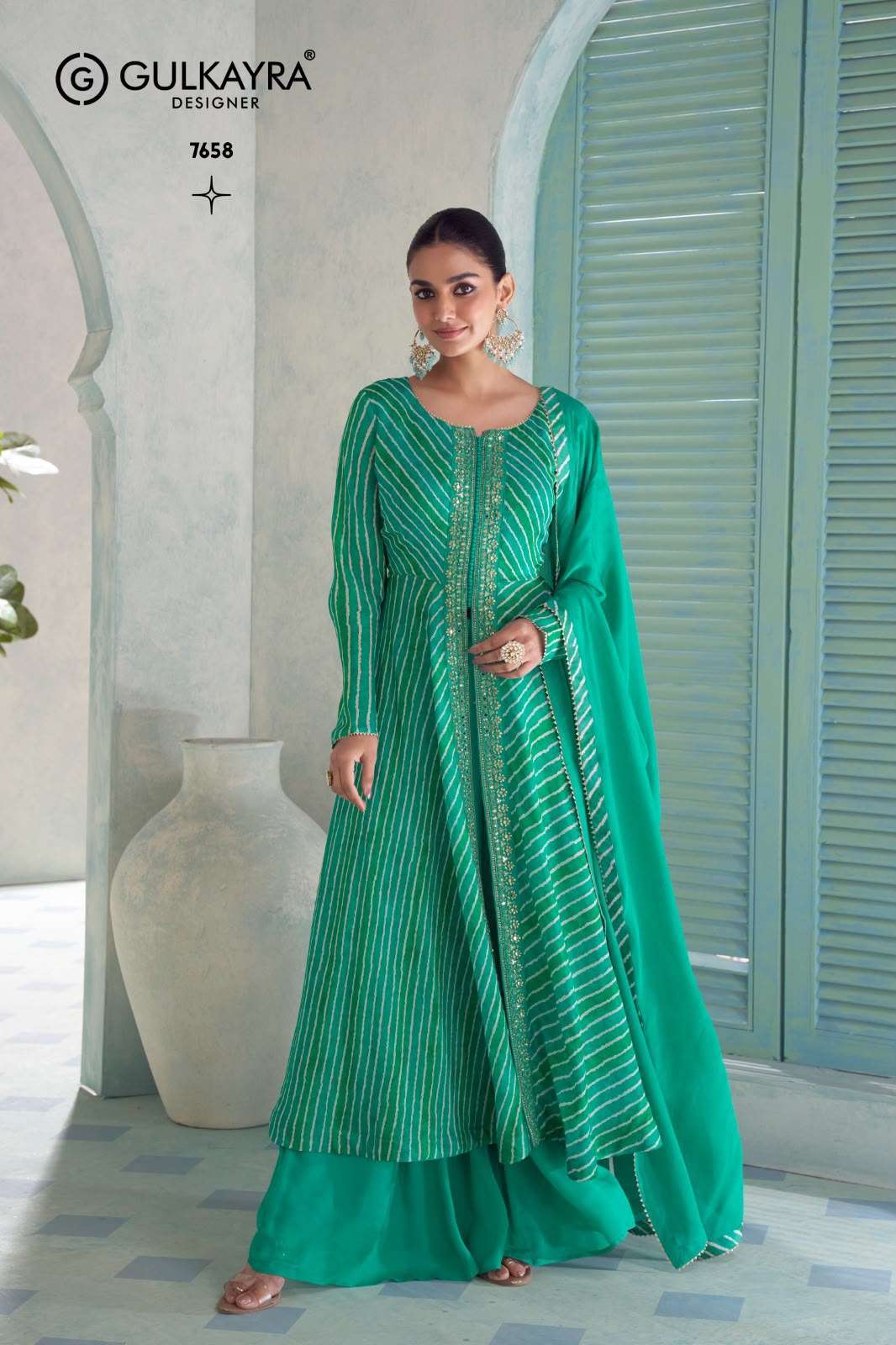 VANILA SERIES 7657 TO 7659 B Y GULKAYRA DESIGNER DIGITAL PRINTED AND EMBROIDERY WORK CHINON READYMADE SUITS ARE AVAILABLE AT WHOLESALE PRICE