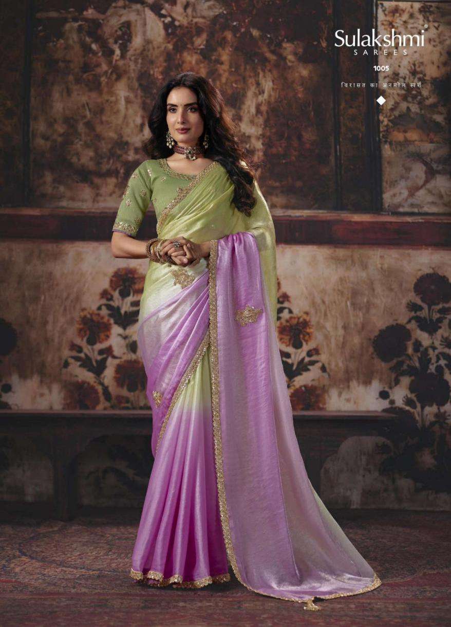 VIRASAT VOL-1 SERIES 1001 TO 1014 SAREE BY SULAKSHMI DESIGNER WORK FANCY SAREES ARE AVAILABLE AT WHOLESALE PRICE