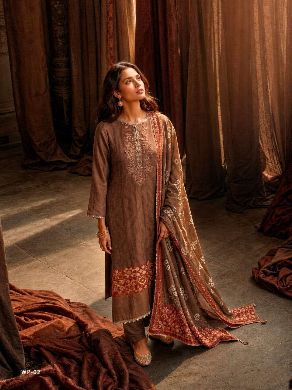 WOVEN POETRY SERIES 01 TO 04 BY VARSHA DESIGNER DIGITAL PRINTED AND HAND WORK VISCOSE MUSLIN SUITS ARE AVAILABLE AT WHOLESALE PRICE 