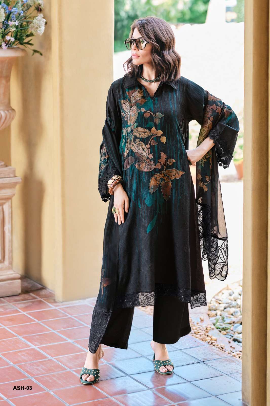 ASH SERIES 01 TO 04 BY VARSHA DESIGNER DIGITAL PRINTED AND HAND WORK VISCOSE CREAM SUIT ARE AVAILABLE AT WHOLESALE PRICE 