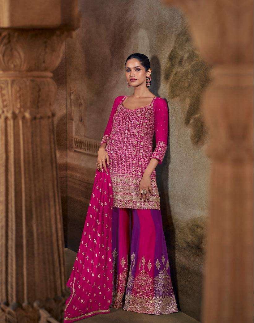 BANNO SERIES 5798 BY SAYURI DESIGNER EMBROIDERY WORK GEORGETTE READYMADE SUITS ARE AVAILABLE AT WHOLESALE PRICE 