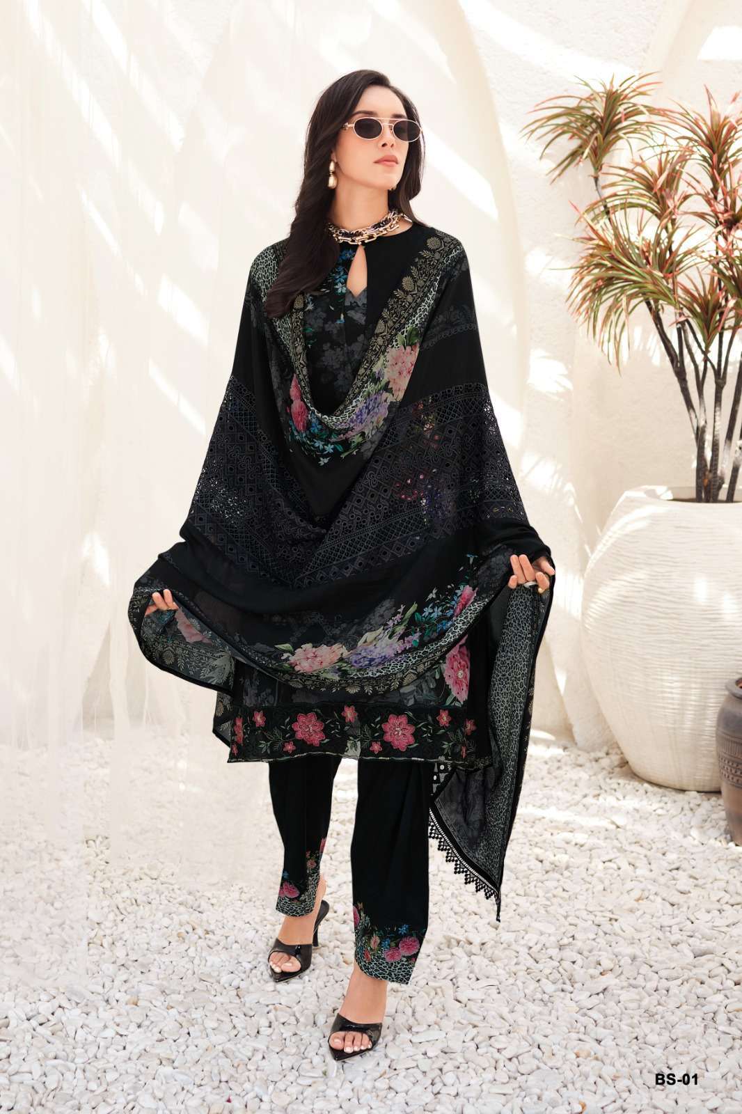 BEAUTIFUL SOUL SERIES 01 TO 04 BY VARSHA DESIGNER DIGITAL PRINTED AND THREAD HAND WORK WITH EMBROIDERY WORK VISCOSE MUSLIN SUITS ARE AVAILABLE AT WHOLESALE PRICE 