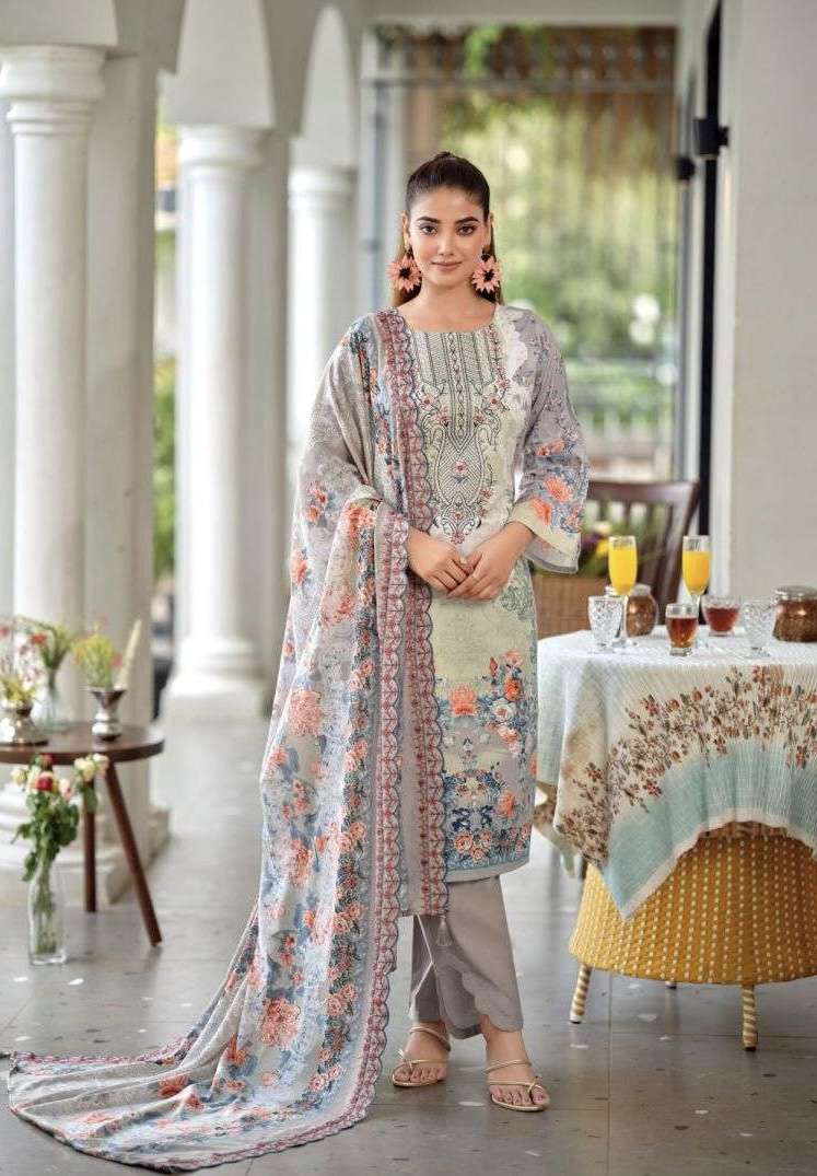 BIN SAEED PREMIUM SERIES 1001 TO 1006 BY RINAZ ARTS DESIGNER DIGITAL PRINTED AND EMBROIDERY WORK COTTON SUITS ARE AVAILABLE AT WHOLESALE PRICE 