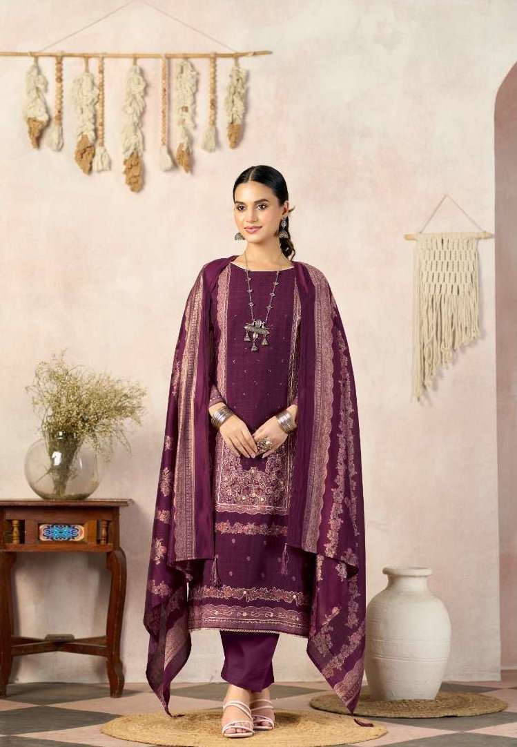 CLASSIC TOUCH VOL-5 SERIES 116 BY RADHIKA AZARA DESIGNER PRINTED AND HAND WORK VISCOSE VATICAN SUITS ARE AVAILABLE AT WHOLESALE PRICE